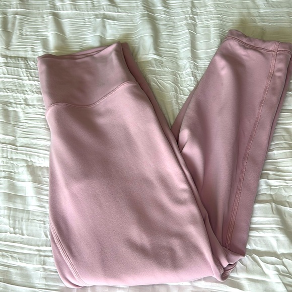 lululemon athletica Pants - Lululemon Double lined High Waist Leggings Size 8 pink/lavender